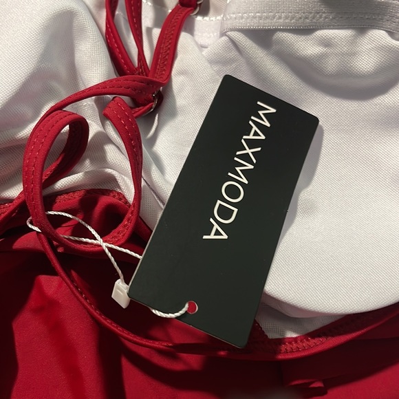 MAXMODA Ruffle Swimsuit One Piece Bathing Suits Tummy Control Flounce Swimwear - Picture 5 of 6